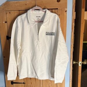Men’s Full Send White Quarter-Zip Pullover